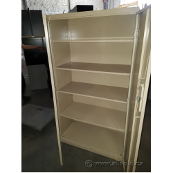 Hon Beige 2 Door Locking Storage Cabinet w/ Adjustable Shelves Hon Beige 2 Door Locking Storage Cabinet w/ Adjustable Shelves